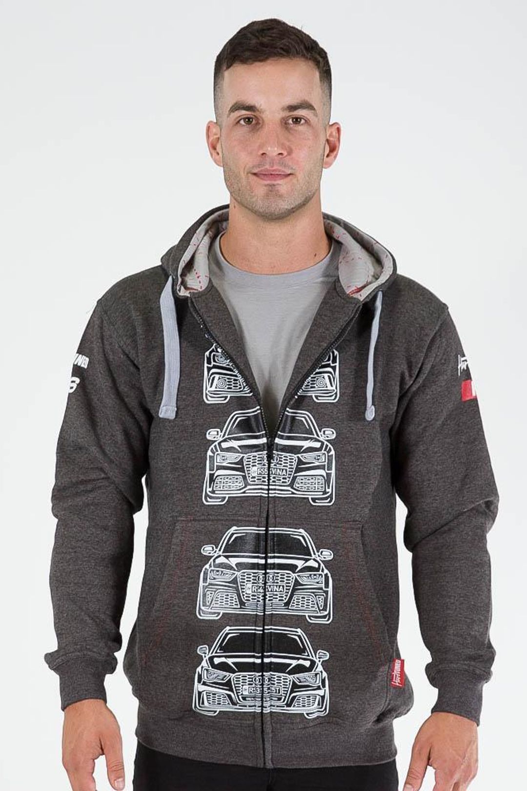 HARDTUNED AUDI RS3 RS4 RS5 RS6 ZIP Hoodie Grey JimOlofsson