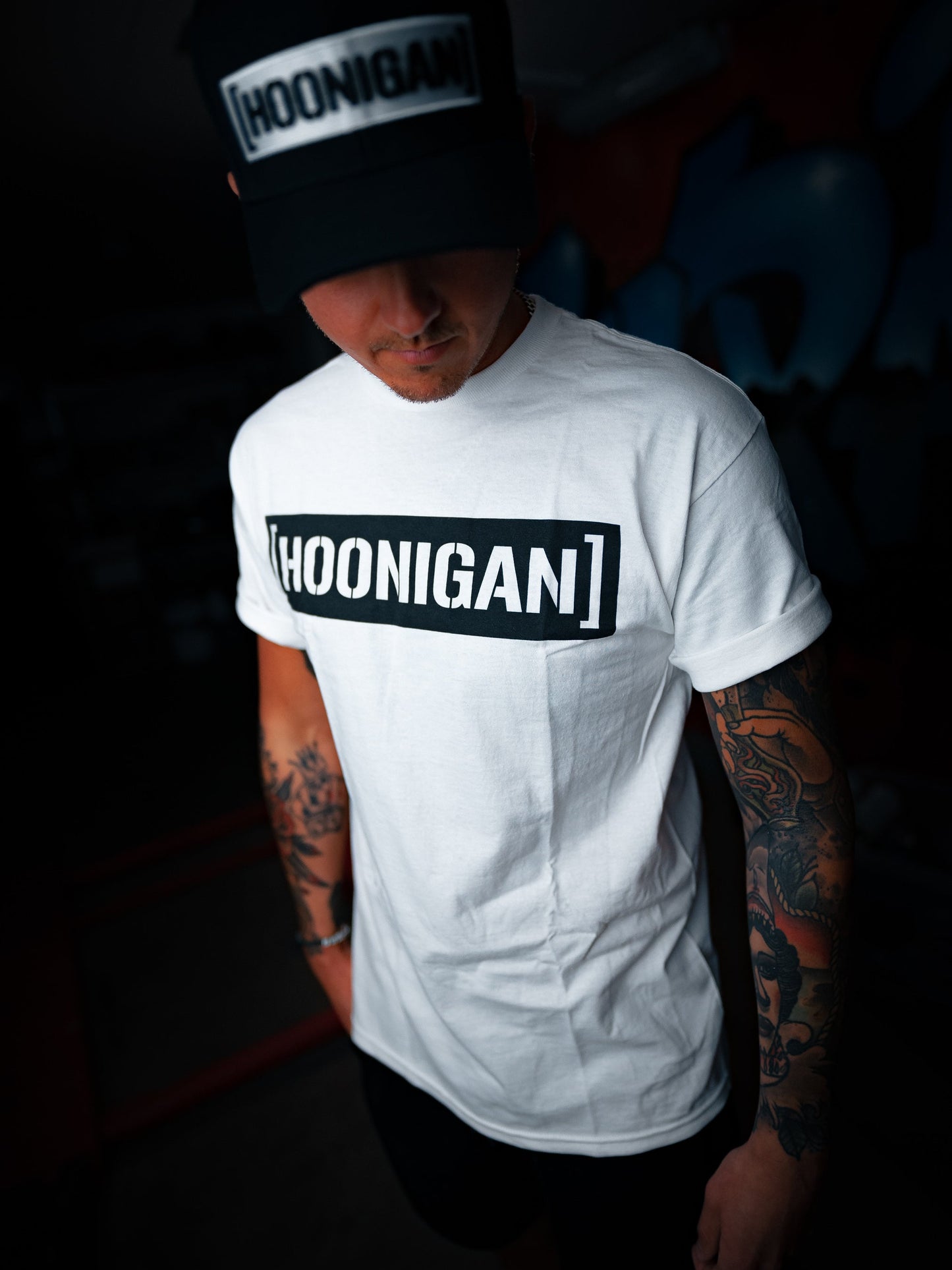 HOONIGAN CENSOR BAR T-shirt - VIT/SVART