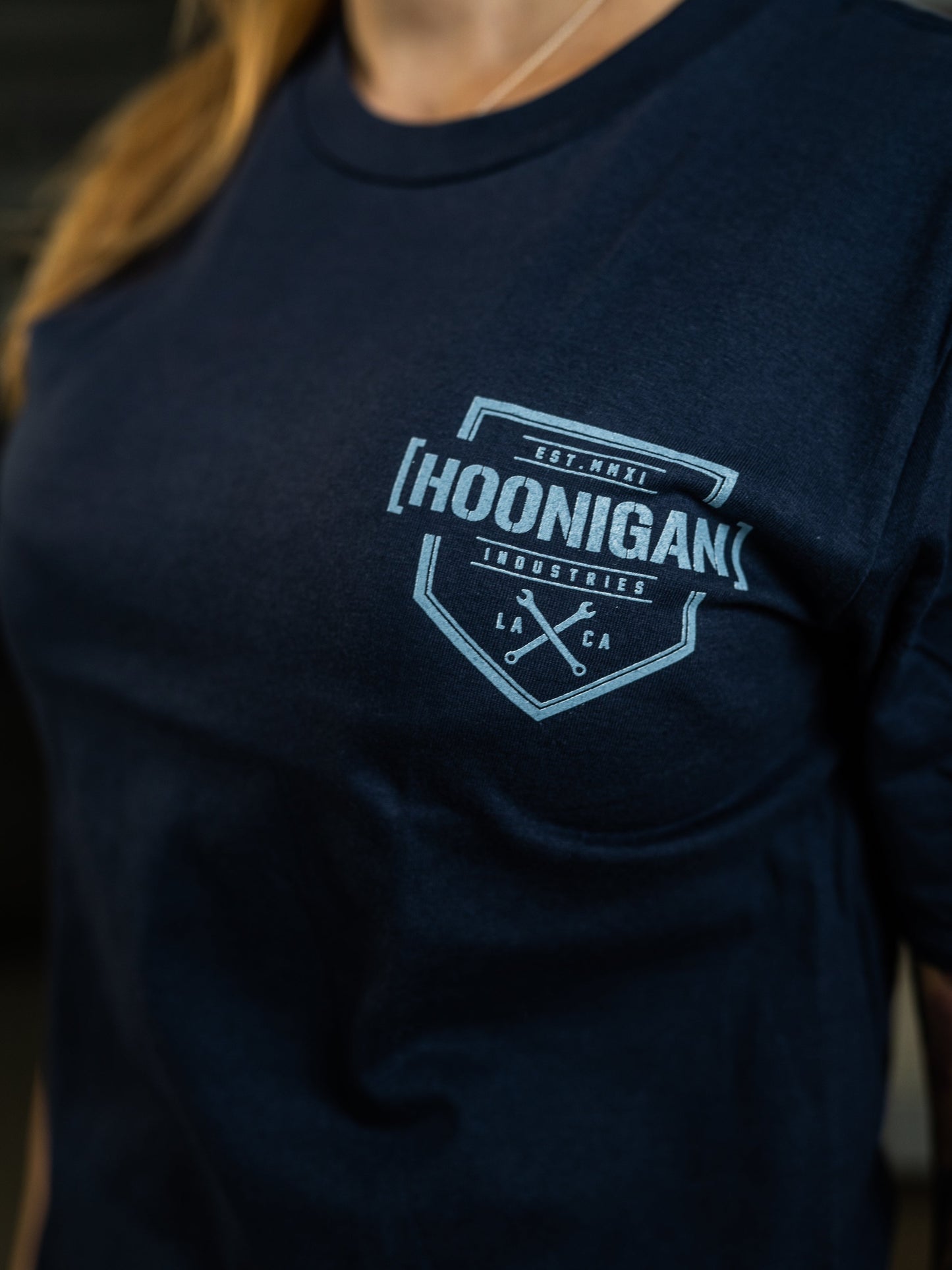 HOONIGAN BRACKET X SS T-shirt- Blue/Blå