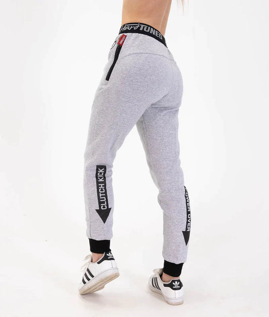 HARDTUNED - Ladies Power Over Trackies - Grey