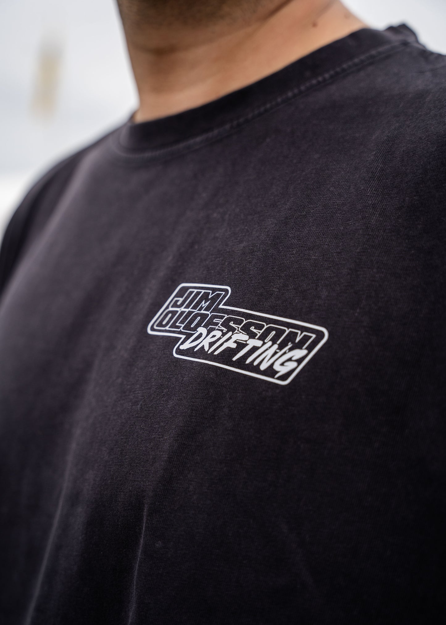 JIM OLOFSSON DRIFTING / JOD LOGO T-SHIRT - Acidwash Black