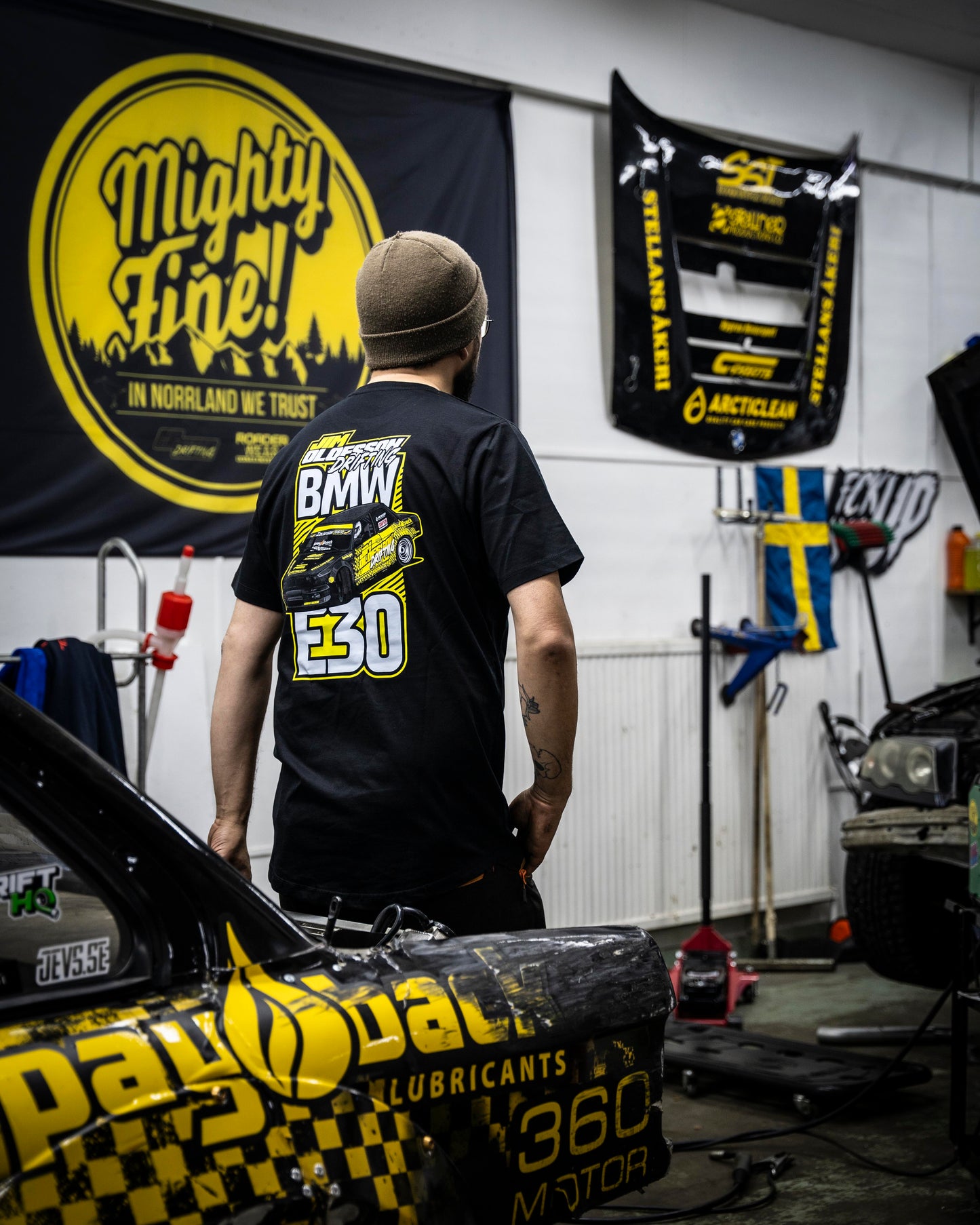 JIM OLOFSSON DRIFTING / JOD E30 FULL BACK T-SHIRT