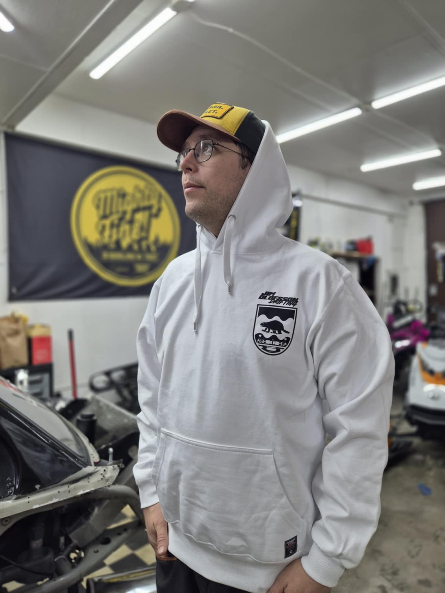 NORRLAND DRIFT DRIFT CLUB WHITE HOODIE