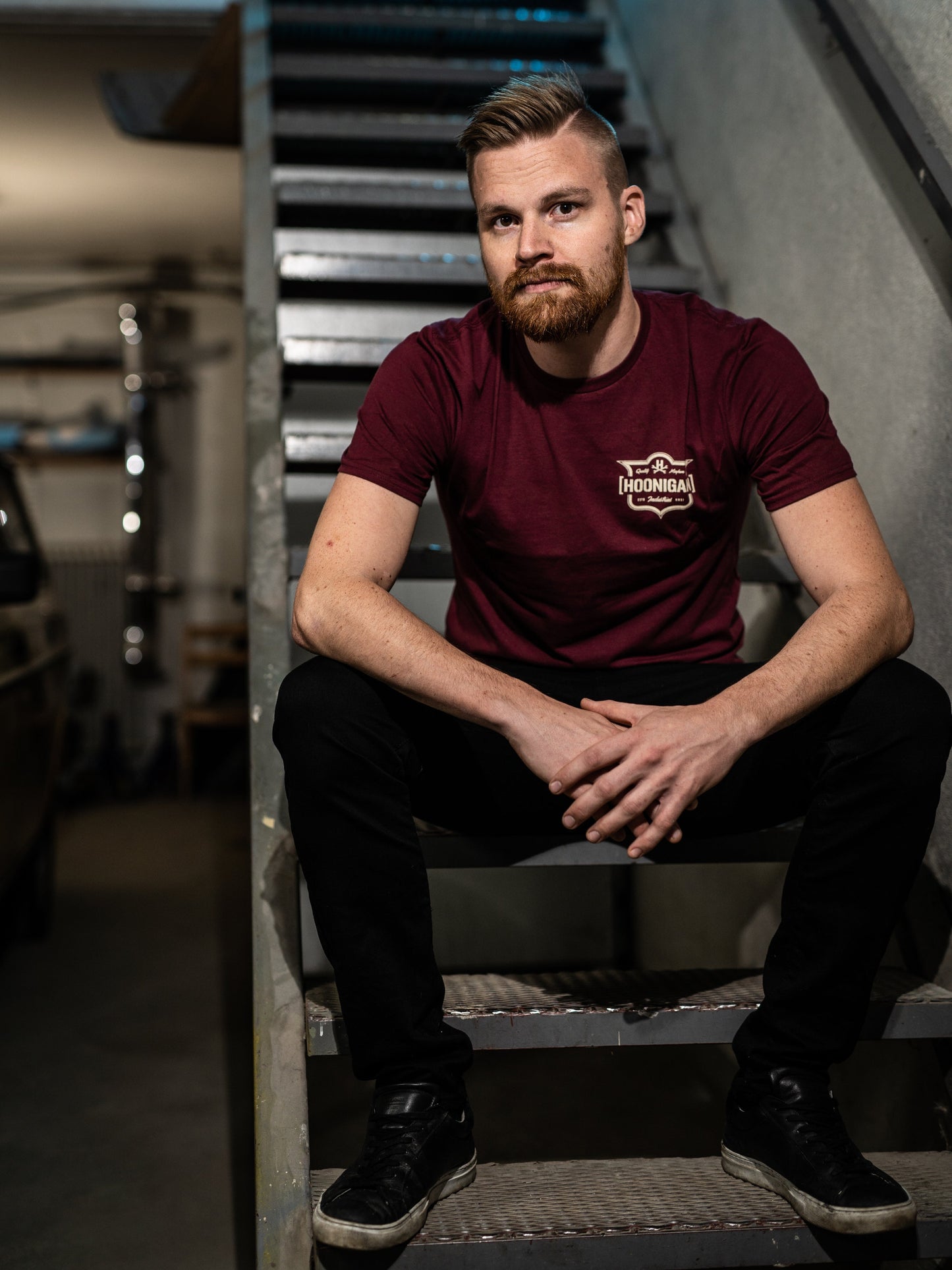 Hoonigan Red/Burgundy Emblem T-shirt