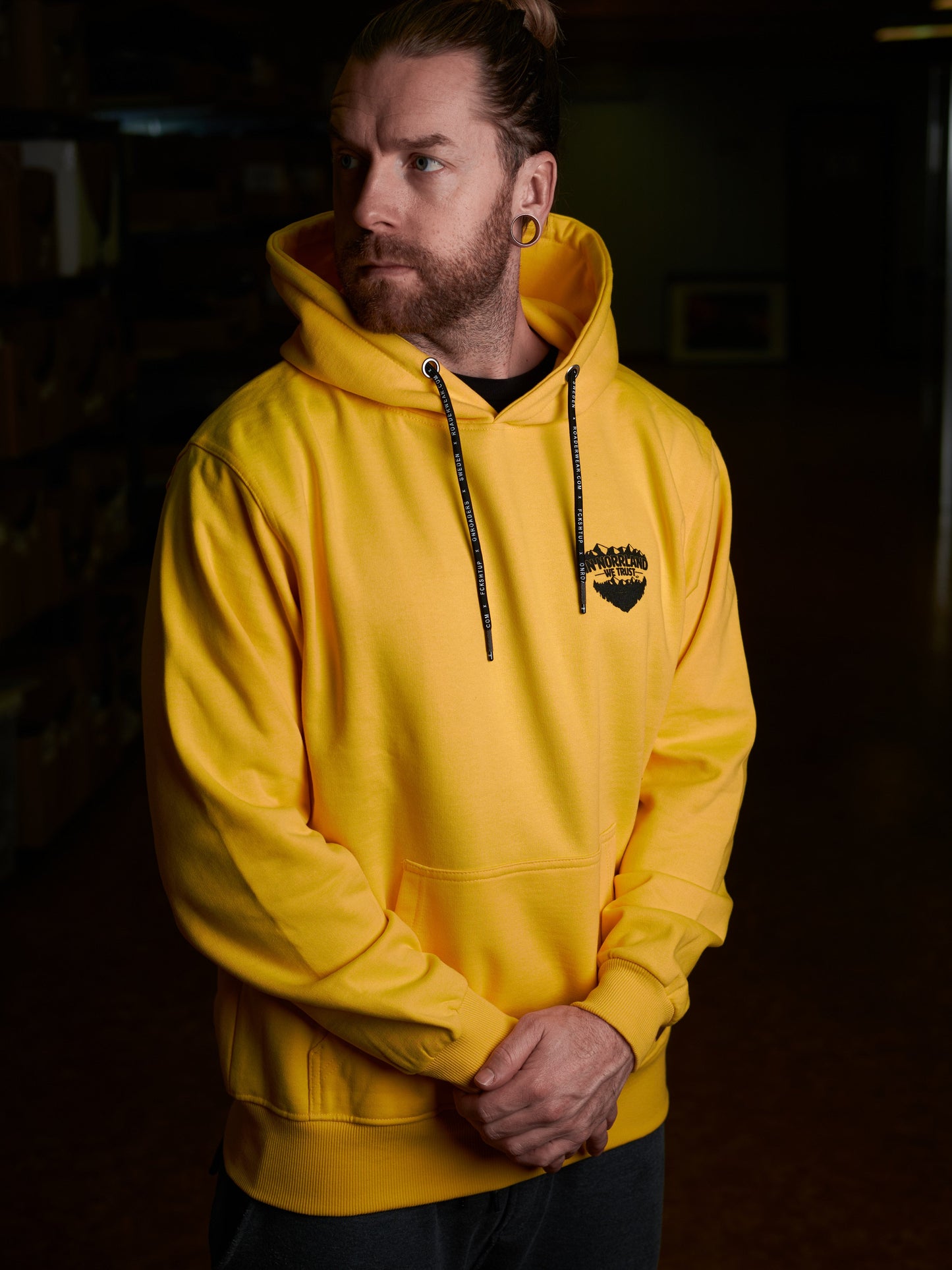 JIM OLOFSSON DRIFTING / JOD HOODIE - IN NORRLAND WE TRUST - YELLOW