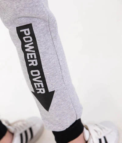 HARDTUNED - Ladies Power Over Trackies - Grey