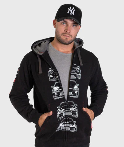 HARDTUNED - Nissan Skyline GTR ZIP-Hoodie